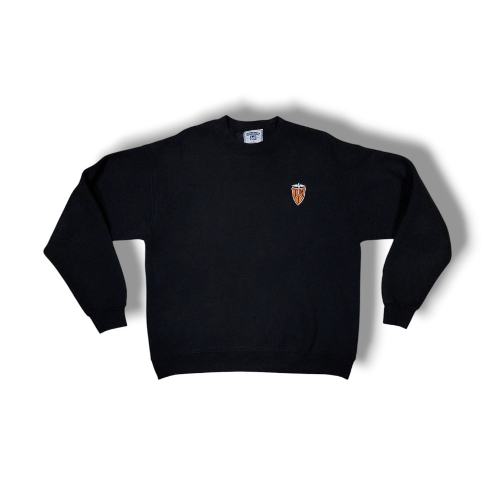 Vintage TMI‎ Black Lee Super Blend Sweatshirt Texas Military Institute Men's M